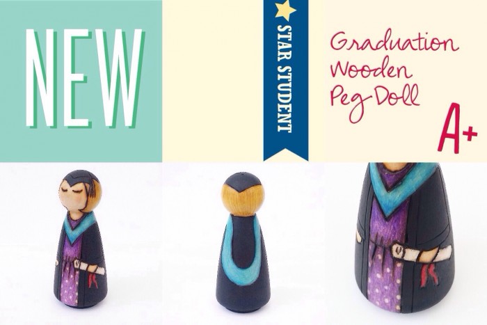 personalised graduation gift peg doll