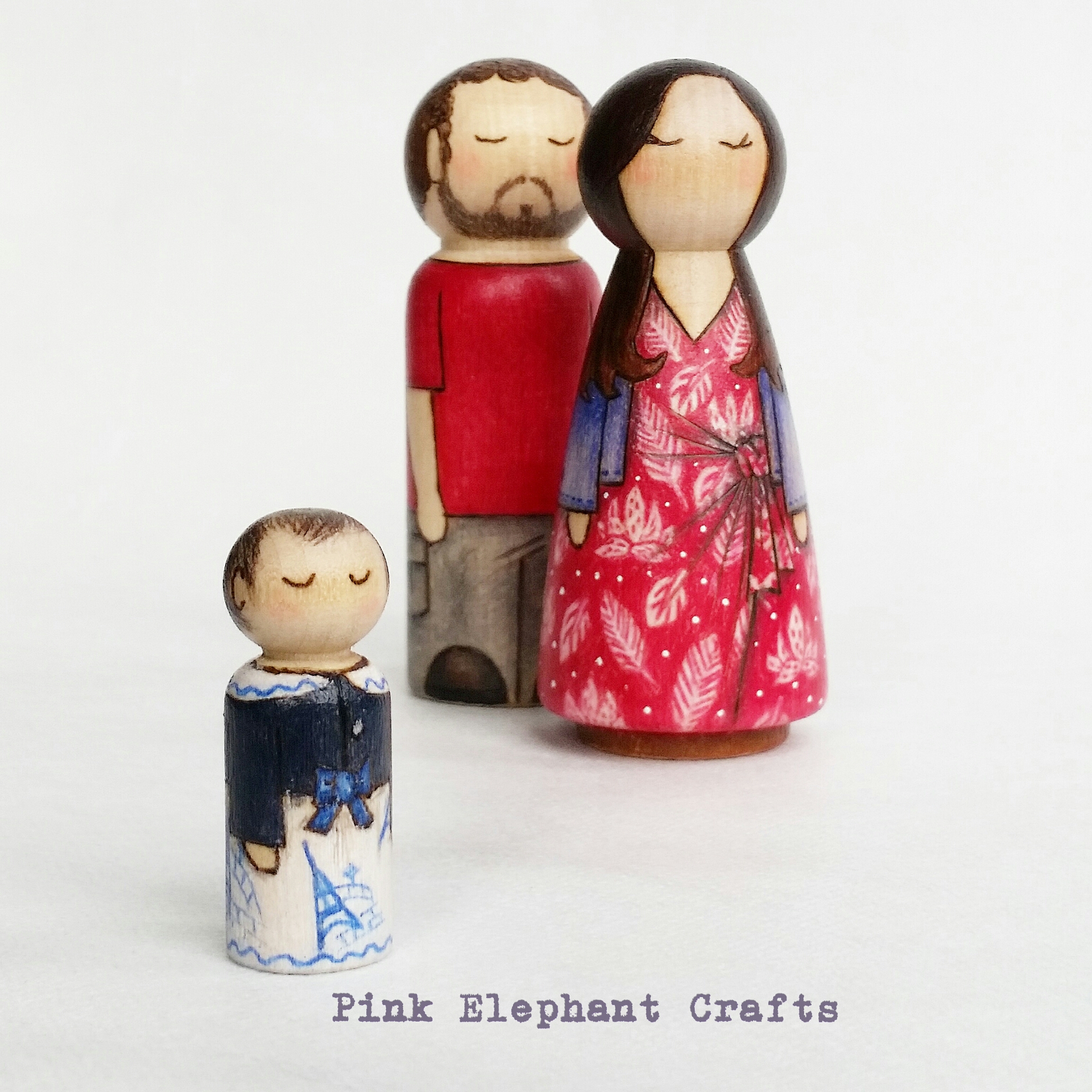 Peg doll family gift for Valentines day
