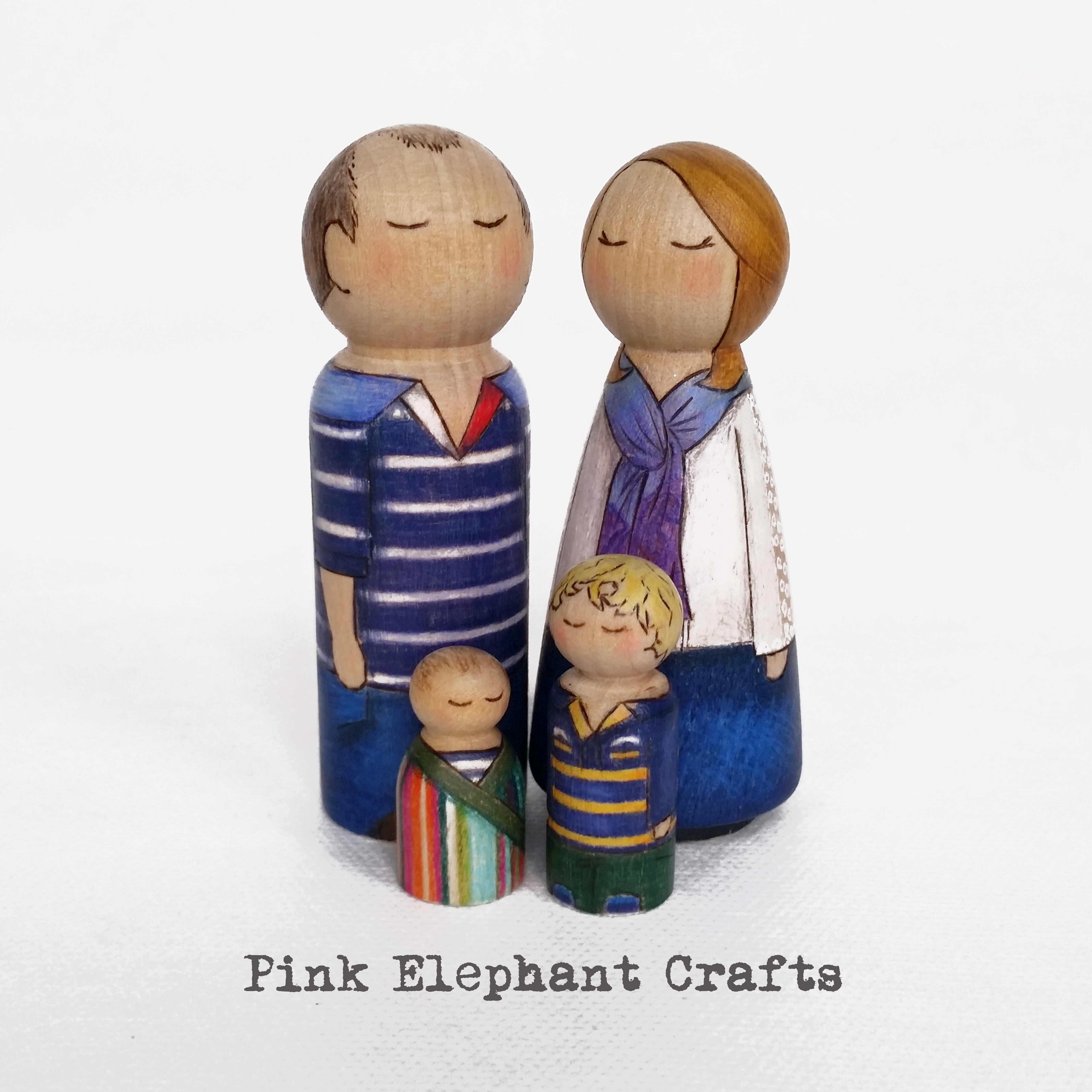 Personalised peg doll family