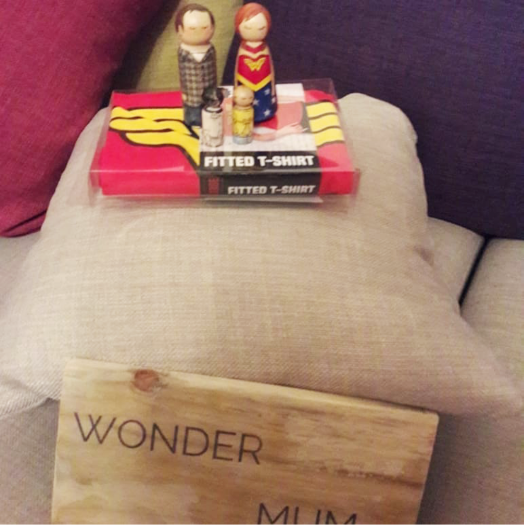 wonder mum, wonderwoman, mothersday, proposal, personalised peg doll