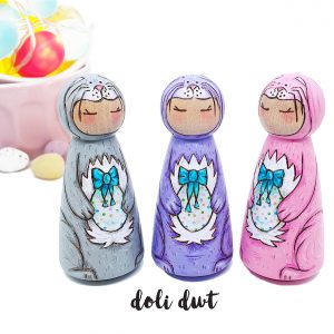 Easter Bunny Peg Dolls
