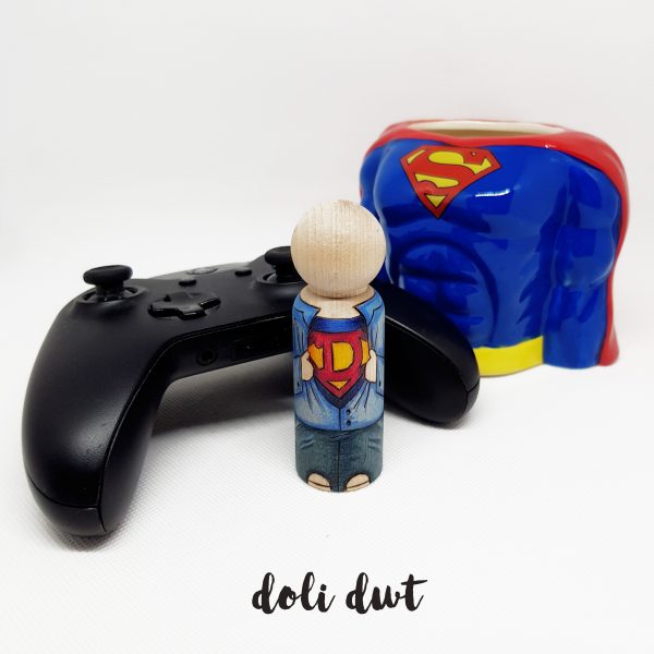 fathers day gift, gifts for dad, gifts for him, gift for husband, anniversary gift, wedding gift, superhero gifts, personalised peg doll