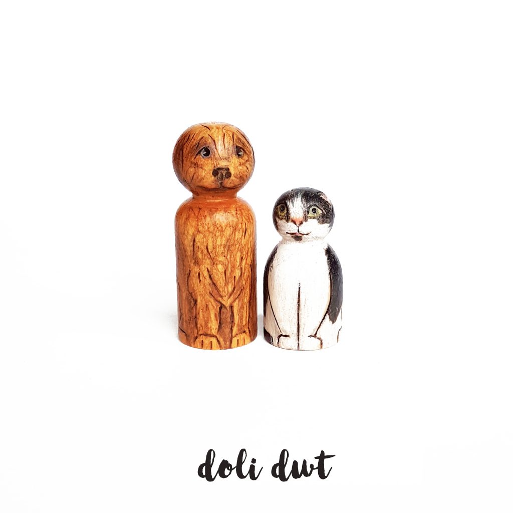 pet peg dolls, animal lover gift, cat lover gift, dog lover gift, personalised gift, personalised peg dolls, custom peg dolls