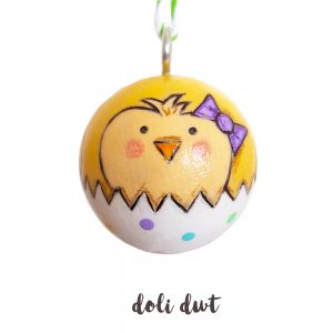 Easter chick bauble, Easter gift without chocolate, Easter tree decoration