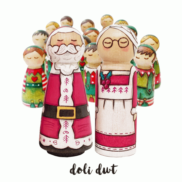 christmas peg dolls, christmas decorations, christmas decor, christmas gifts, personalised christmas gifts, unique christmas gifts