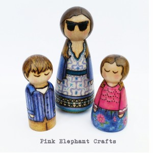 Perfect gift for mum - handcrafted bespoke peg doll family UK   