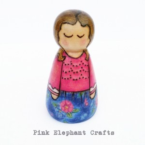 Child peg doll handcrafted in the  UK   